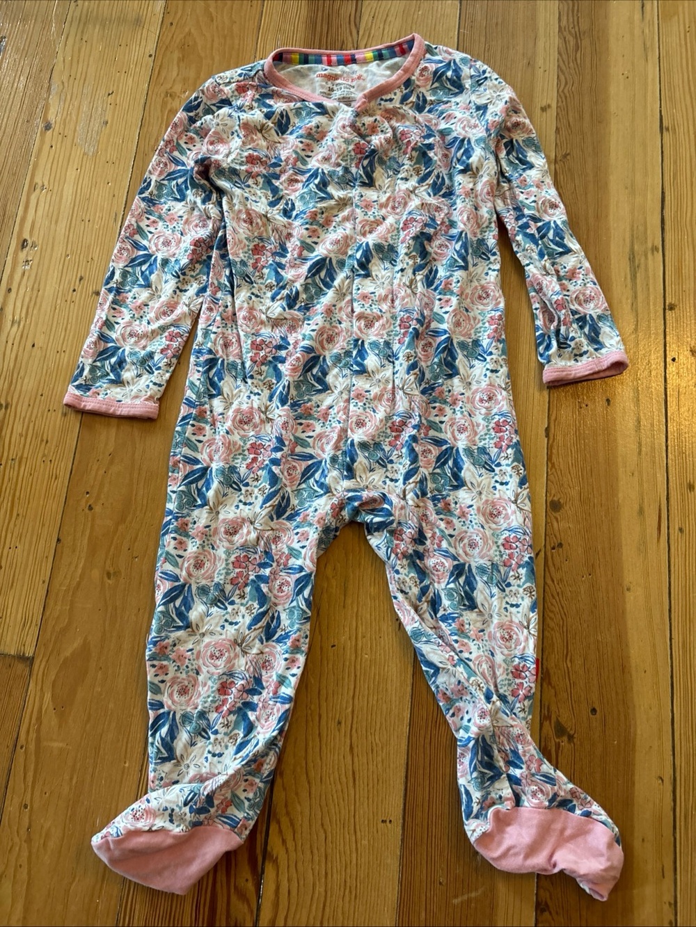Magnetic Me Floral Footie 6-9 Months Pajamas